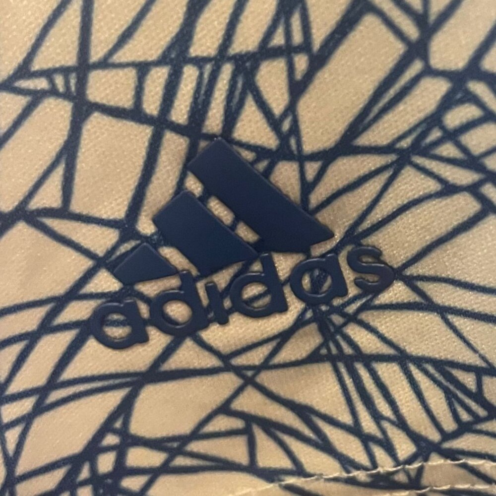 Adidas Women's Sleeveless Golf Polo Shirt - New With Tags - Blue Abstract Print - Picture 2 of 4